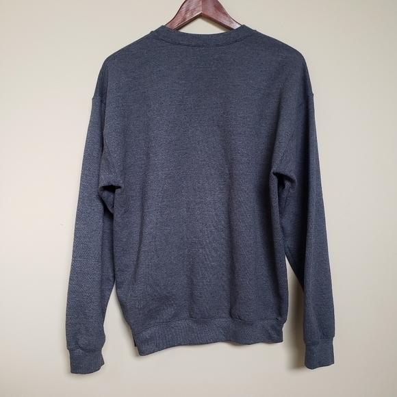 GILDAN Grey Breast Cancer Awareness Sweatshirt - Picture 3 of 5